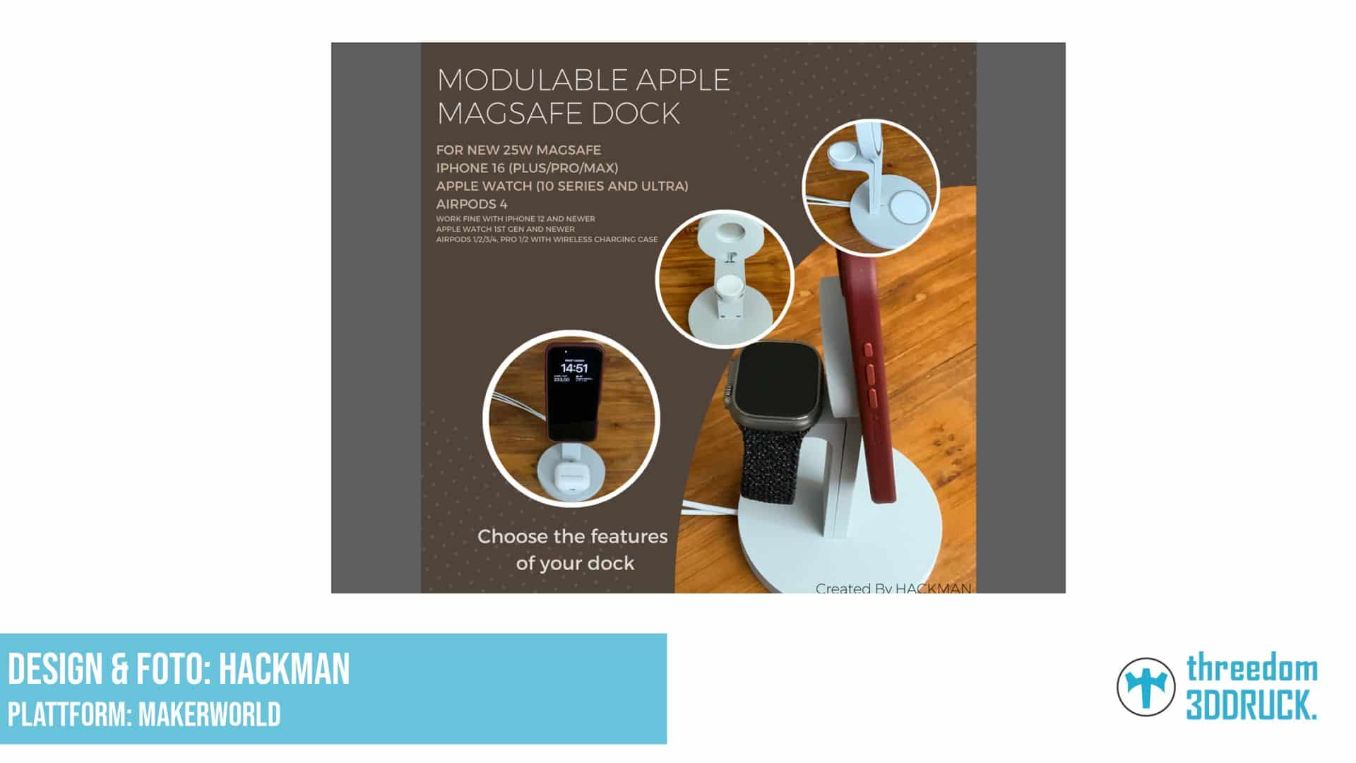 Modulares MagSafe-Lade-Dock für iPhone, Apple Watch und AirPods