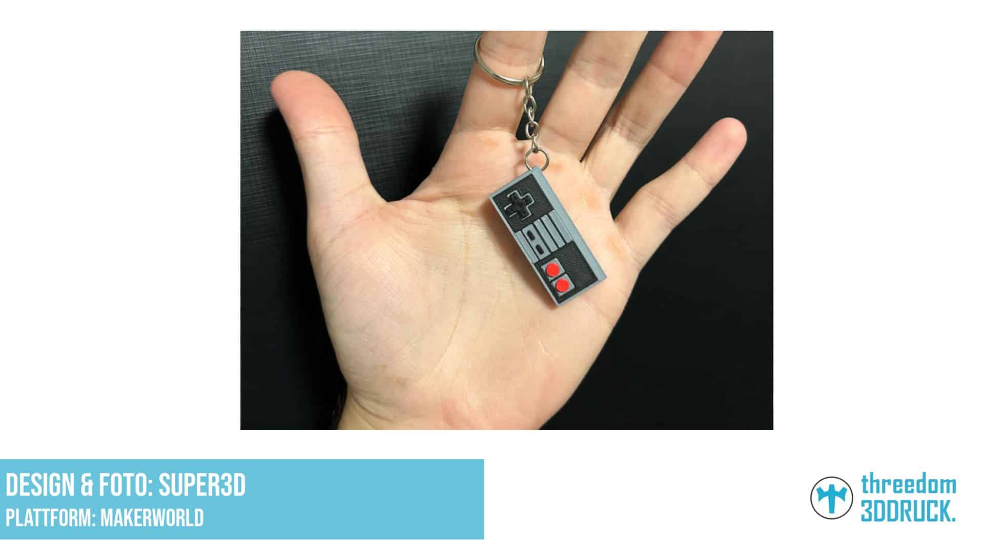 NES-Controller-Schlüsselanhänger