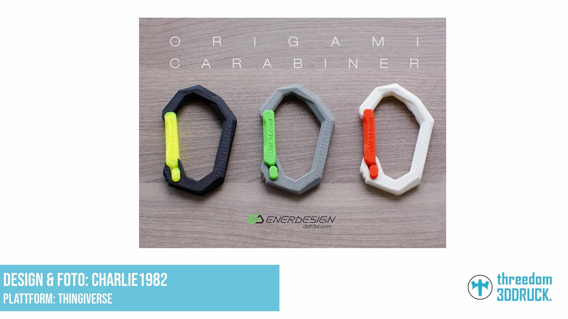 Origami Karabiner für Rucksack und Schlüssel