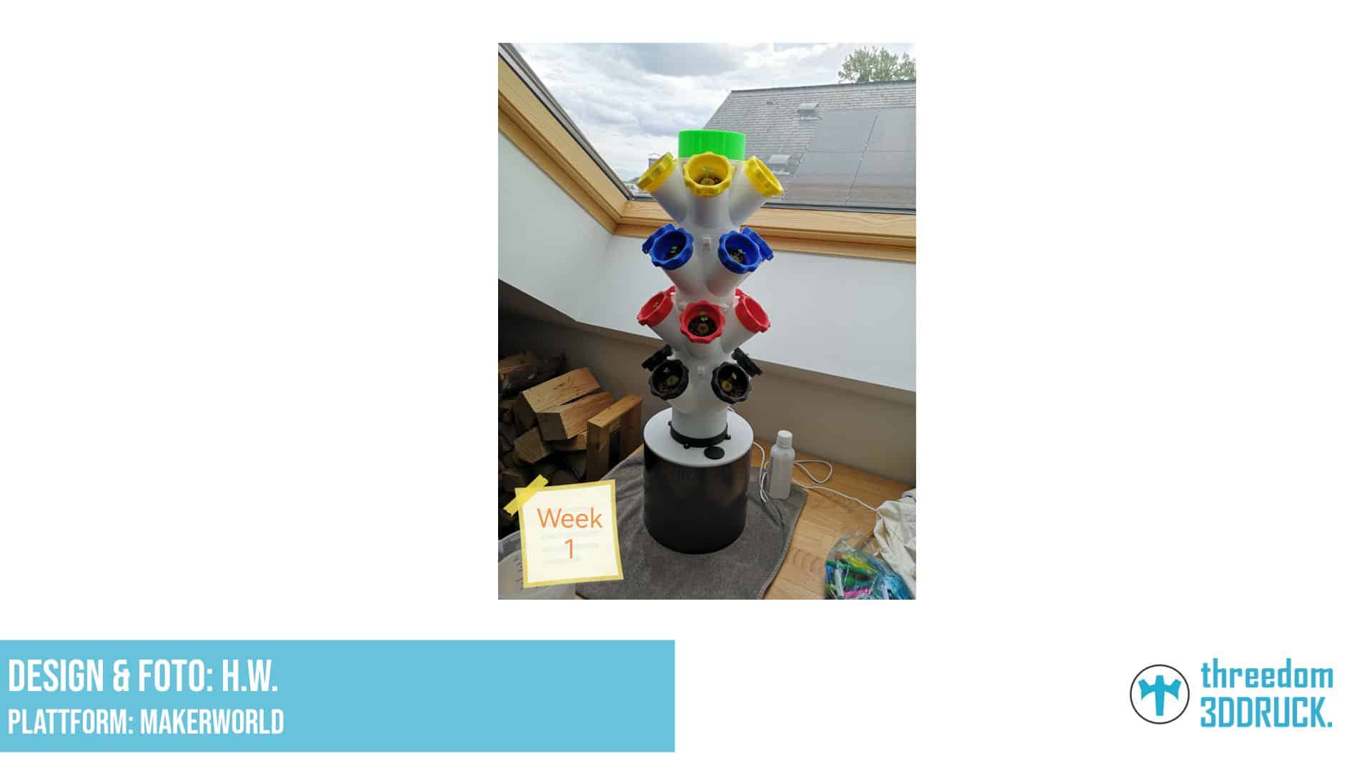 Kompakte Hydroponik-Turm für Pak Choi (217mm Innendurchmesser)