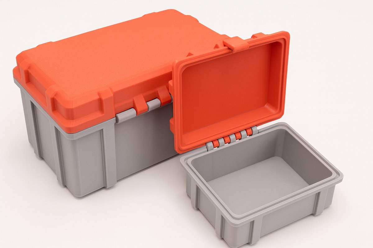 Box mit Klappdeckel aus dem 3D-Drucker