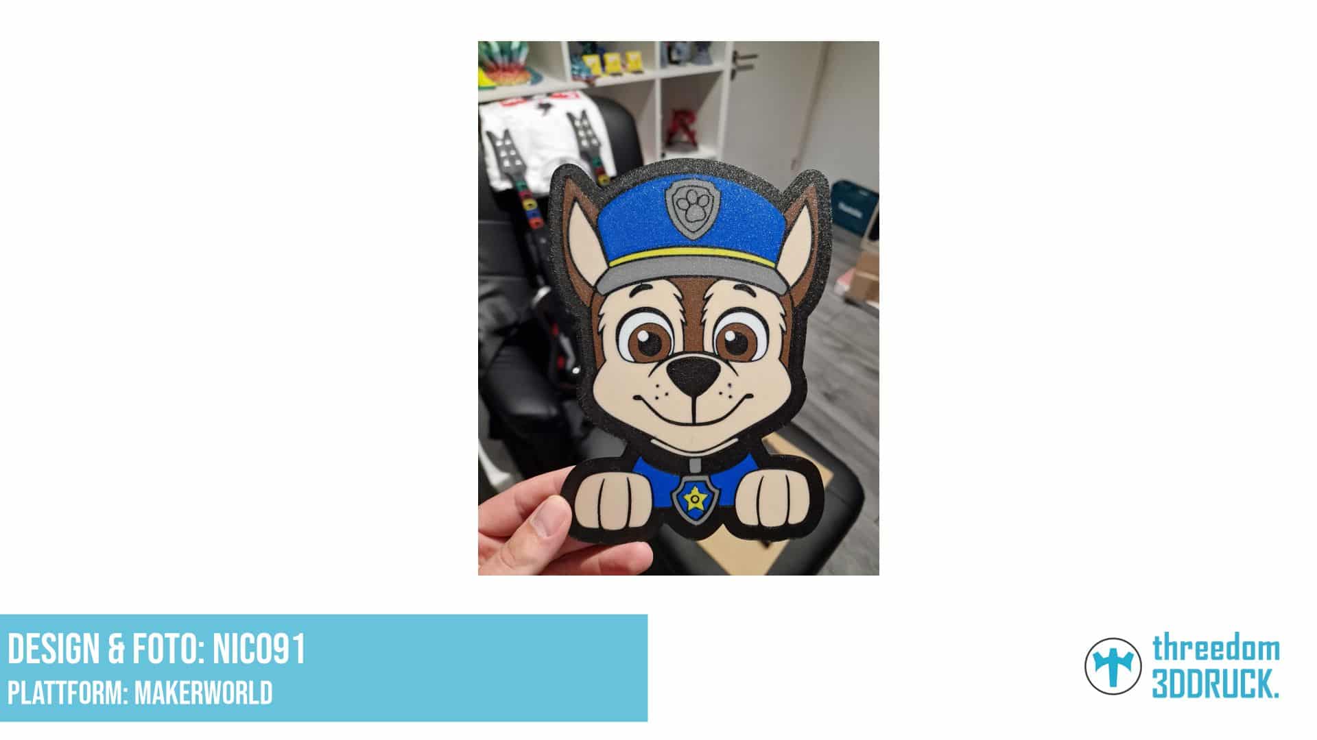 Paw Patrol Chase LED Lichtbox für Kinderzimmer