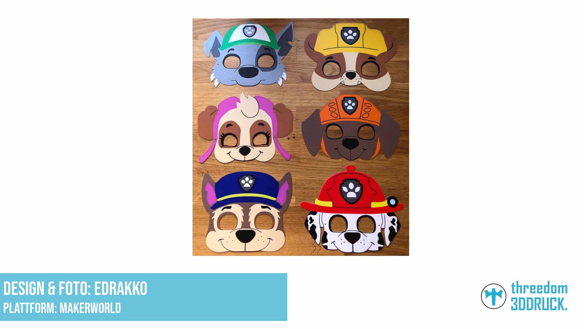 Paw Patrol Charakter-Masken für Kinder