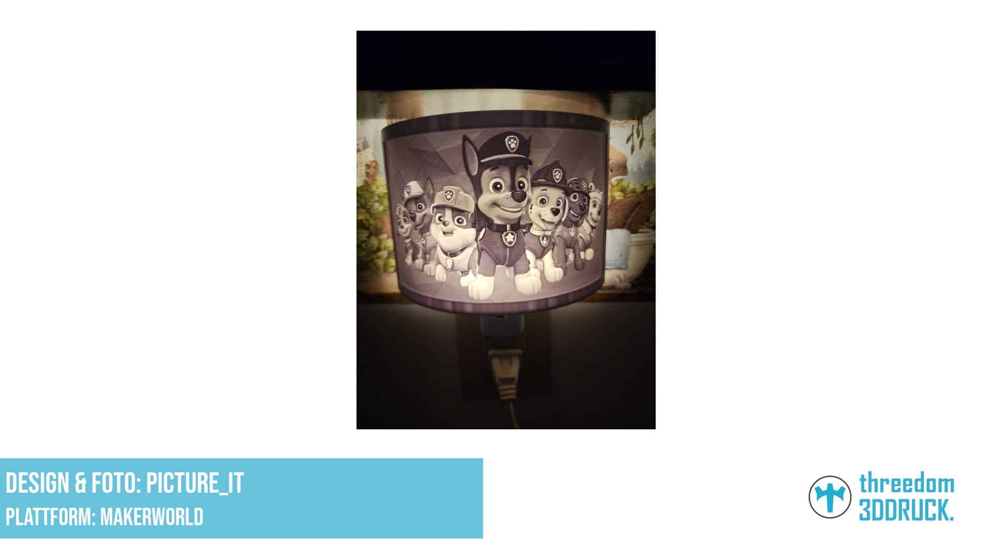 Paw Patrol Lithophan-Nachtlicht