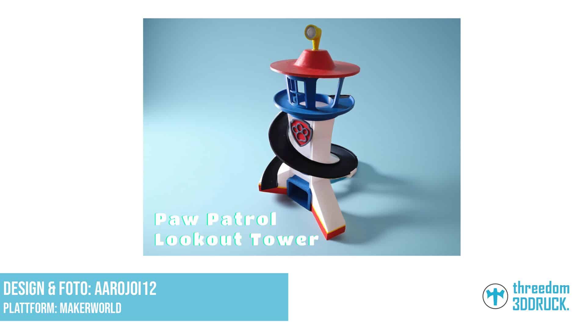 Paw Patrol Aussichtsturm mit funktionalem Aufzug und Rampe