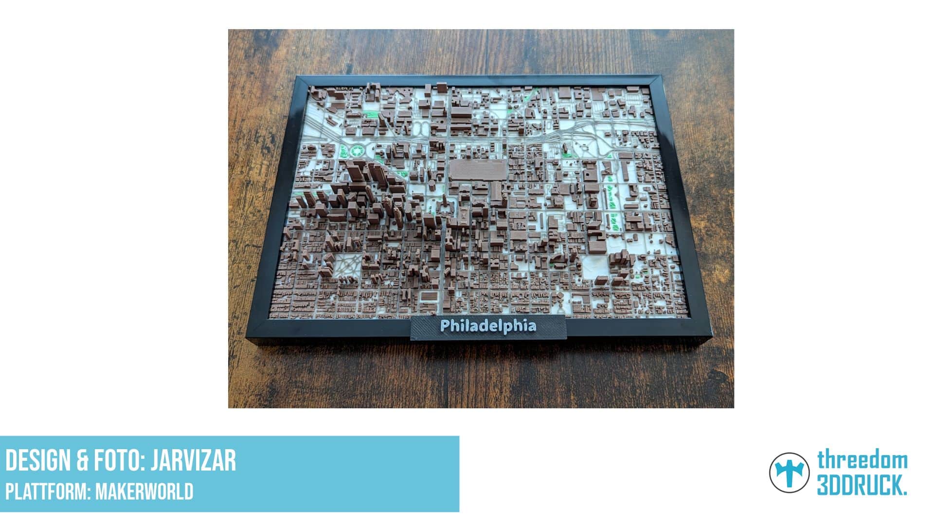 Philadelphia 3D Miniatur Stadtmodell