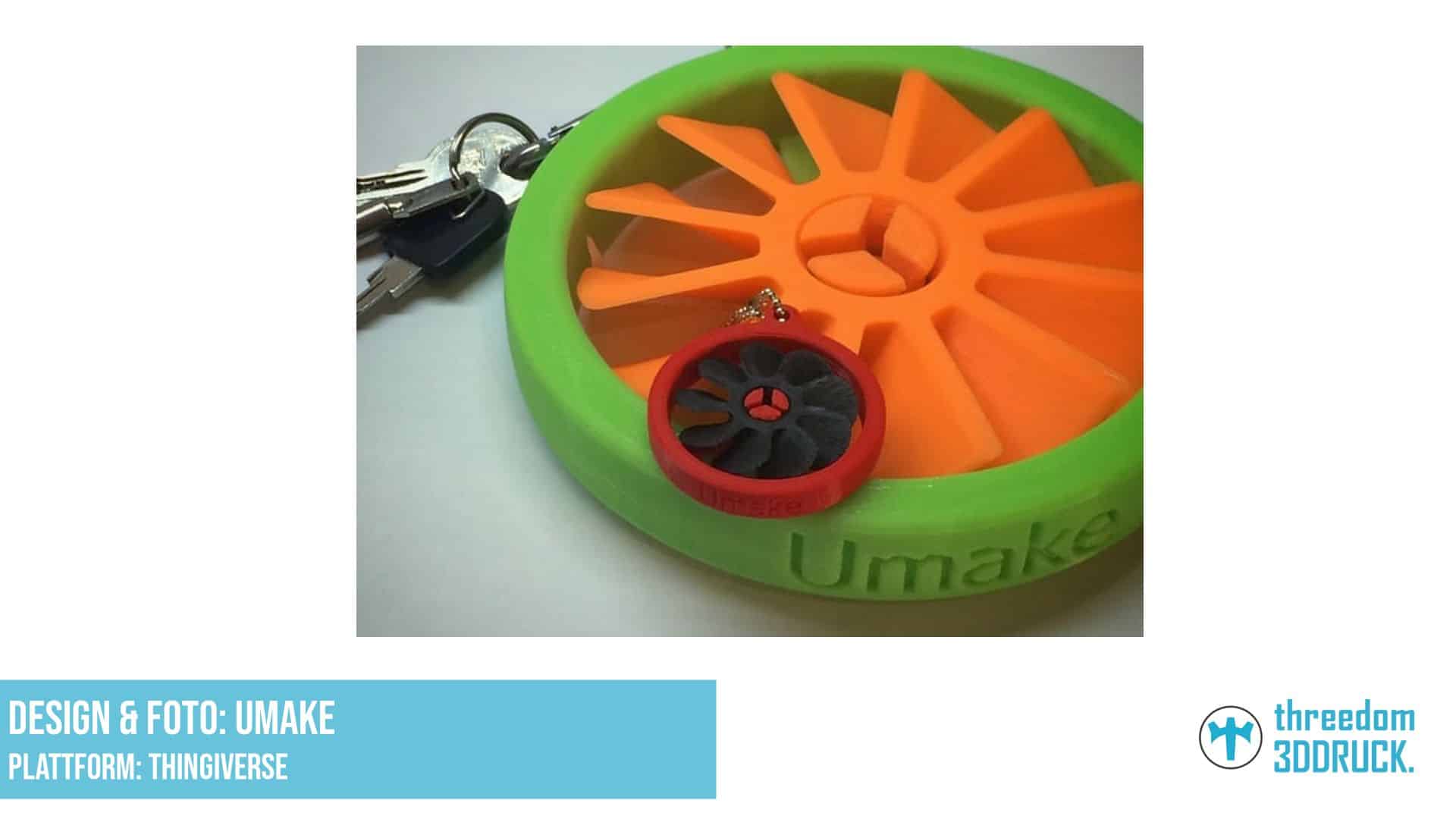 Propeller-Schlüsselanhänger mit Gehäuse