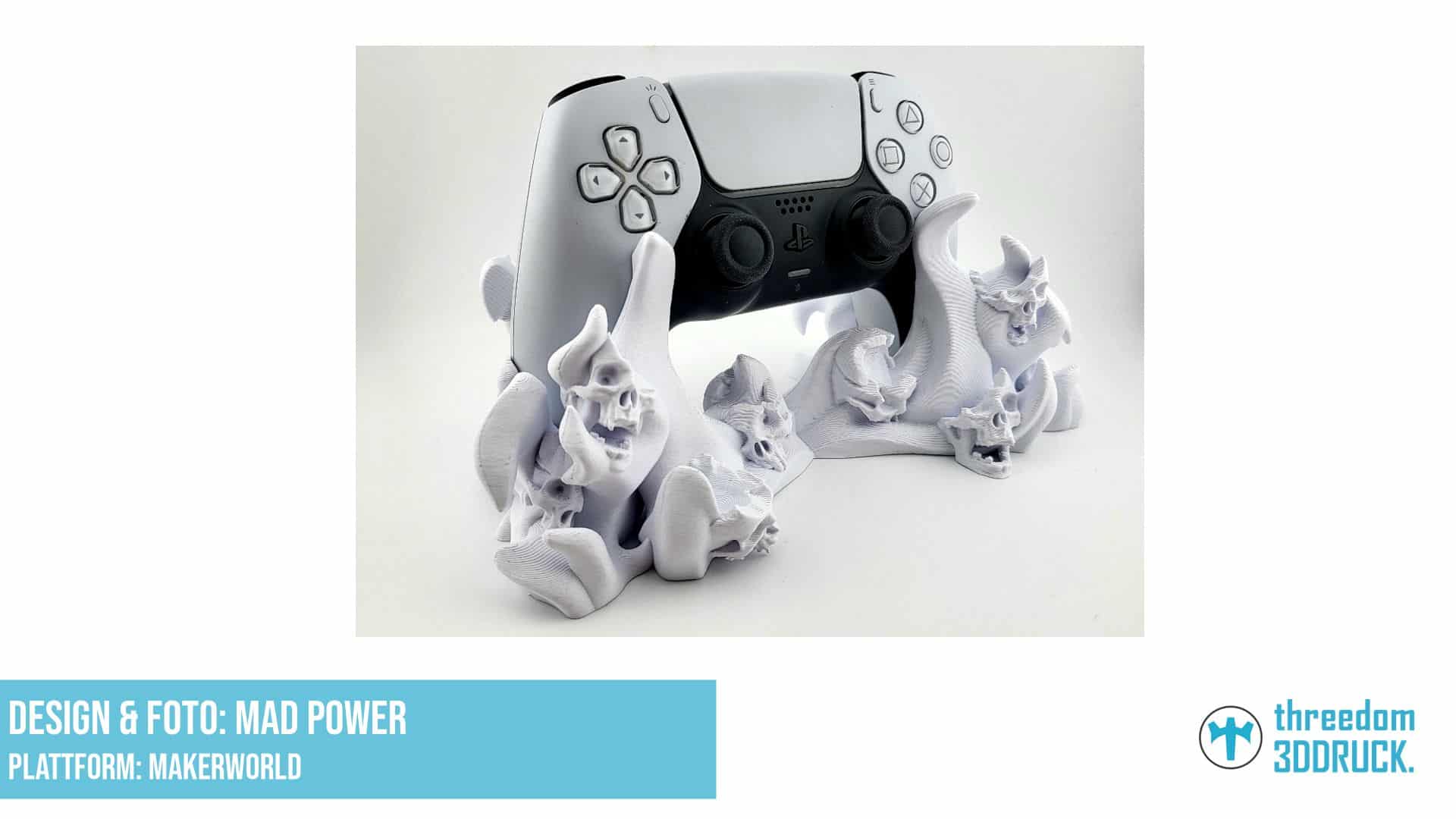 PS5-Controller-Ständer Höllenschädel-Design