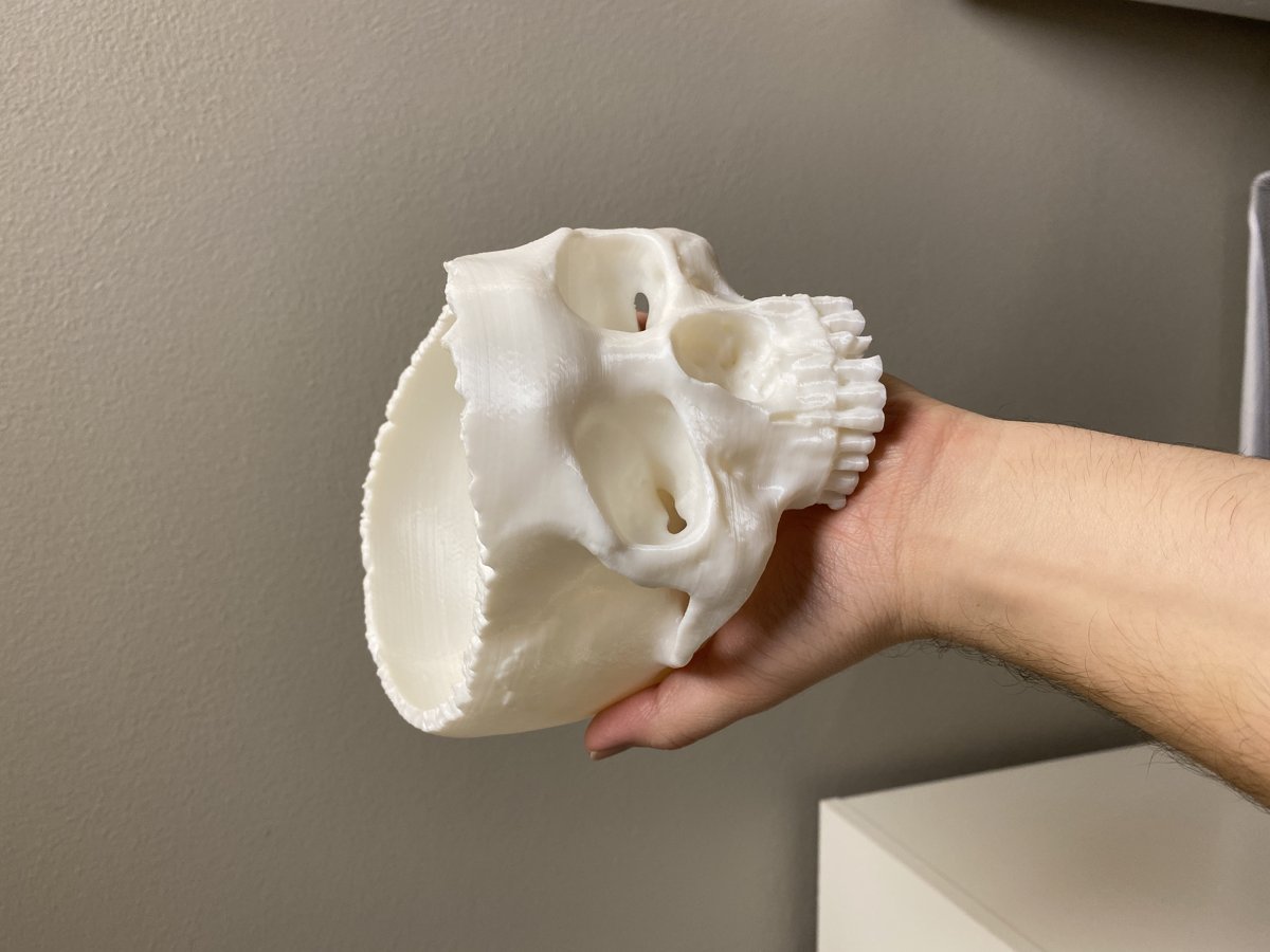 Schädelschale für Süßigkeiten aus dem 3D-Drucker