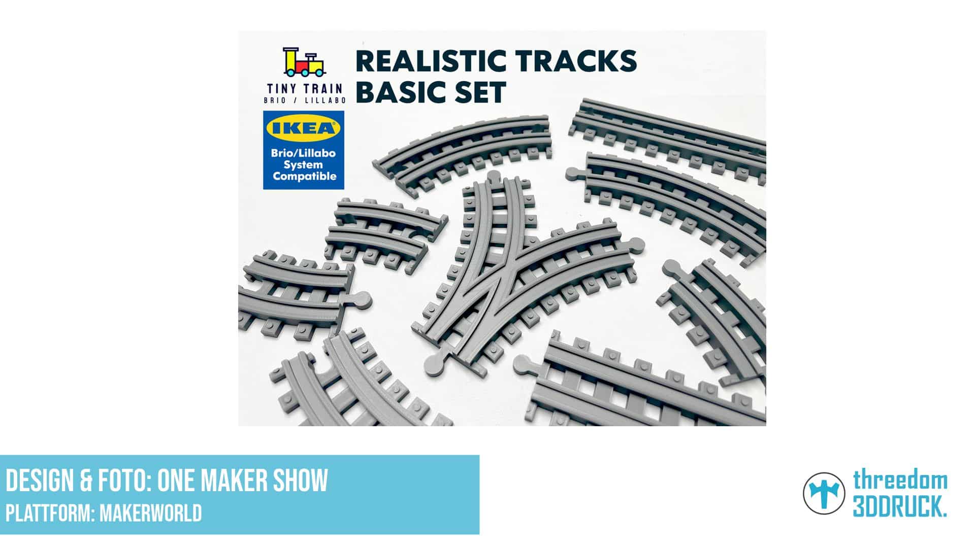 Realistische Tiny Train Schienen für Ikea Brio/Lillabo