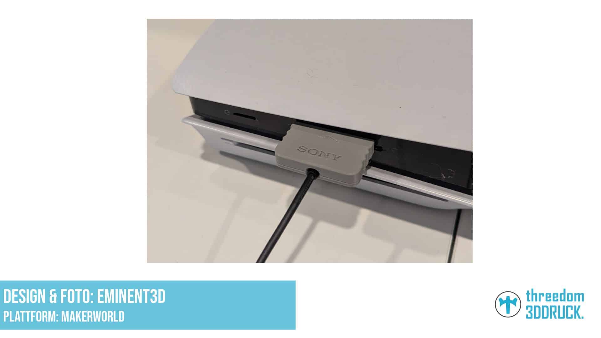 Retro PS5 USB-C Kabelabdeckung PS1-Look