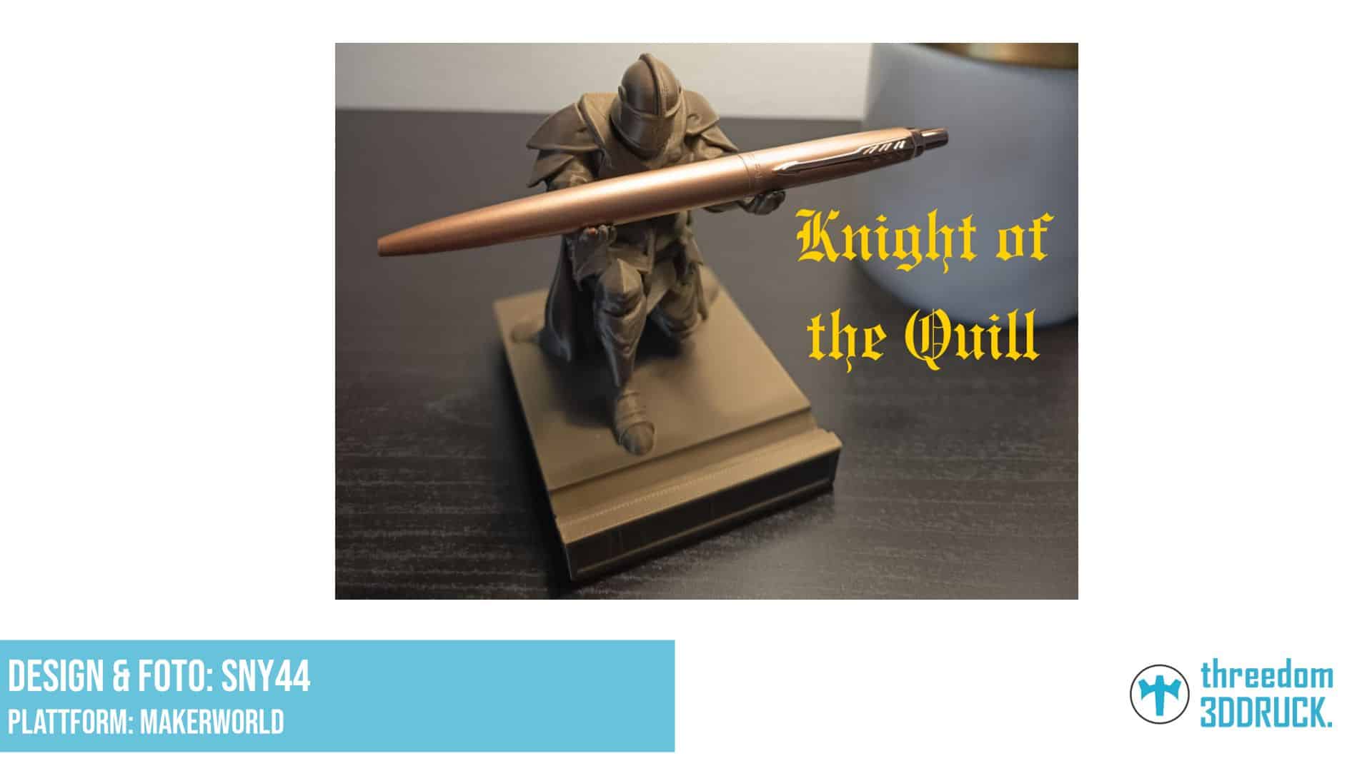 Ritter der Feder – Mittelalterlicher Stiftehalter