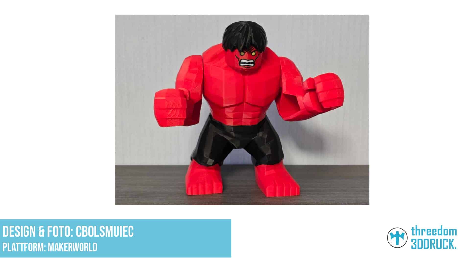 Roter Hulk Mega-Brick Figur