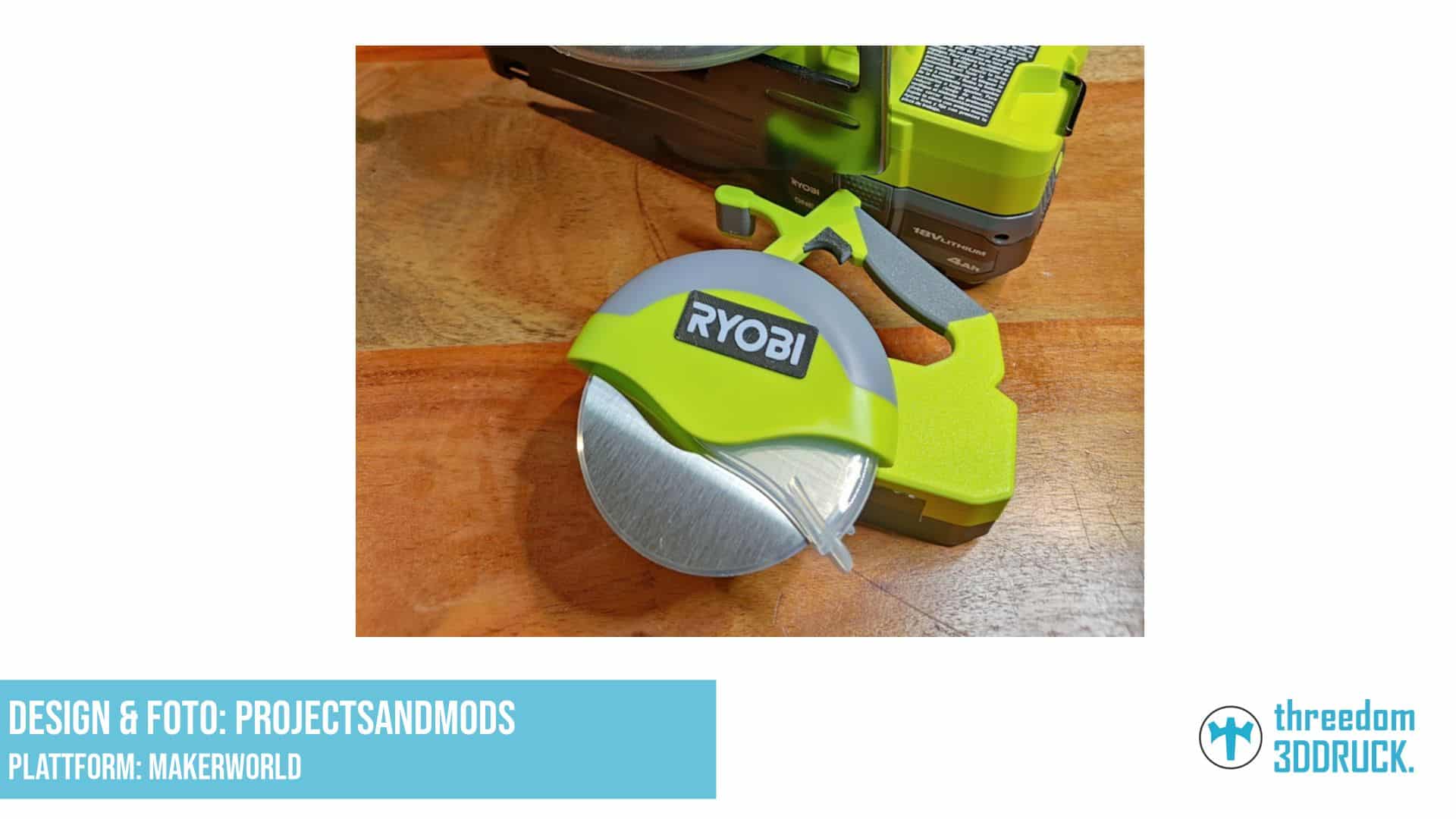 Ryobi Kreissägen-Pizzaschneider mit Geheimfach