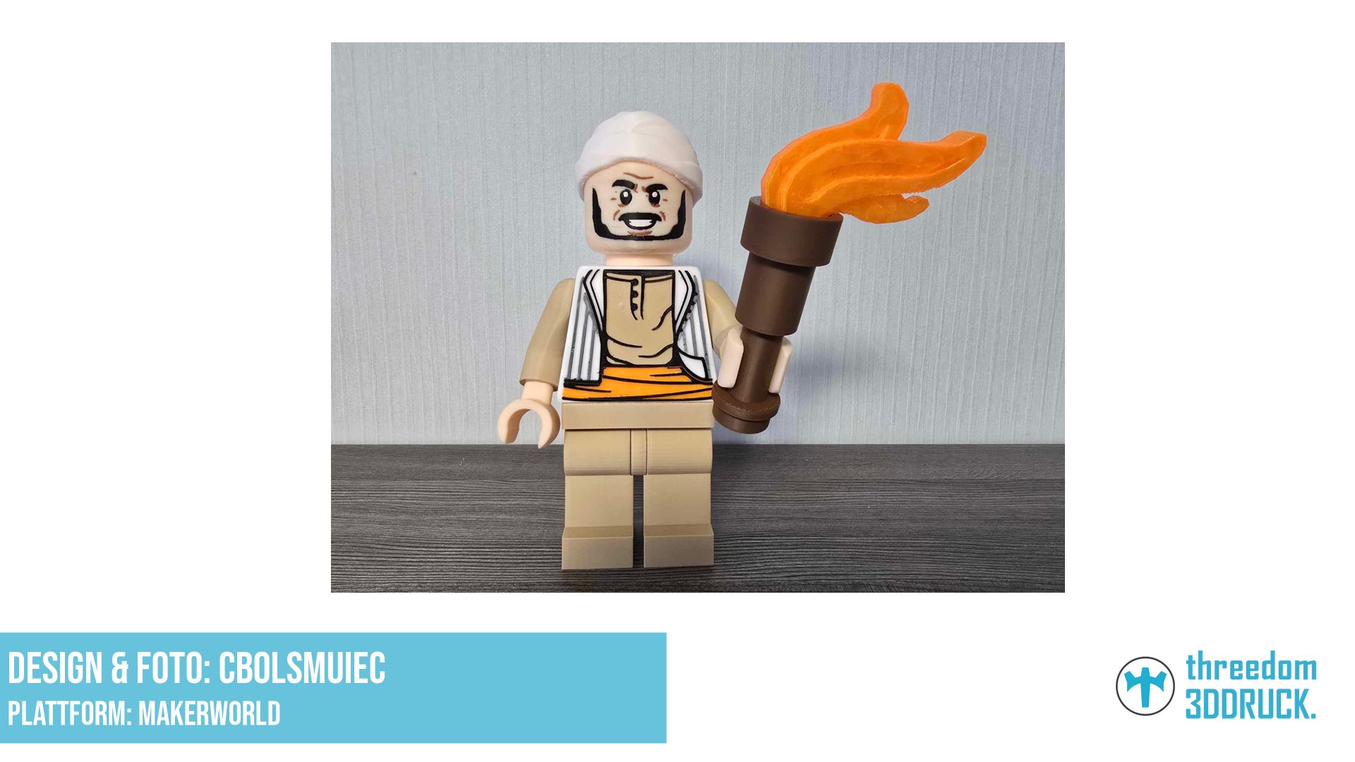 Große Brick-Figur Sallah aus Indiana Jones