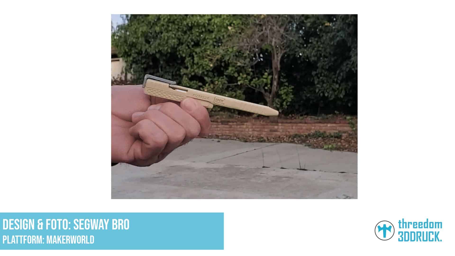 Slide-Action-Kugelschreiber mit variablen Minen