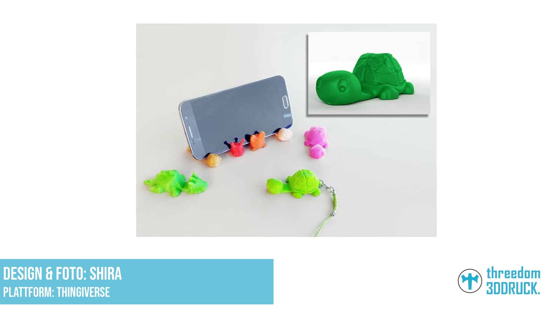 Schildkröten-Schlüsselanhänger mit Smartphone-Ständer