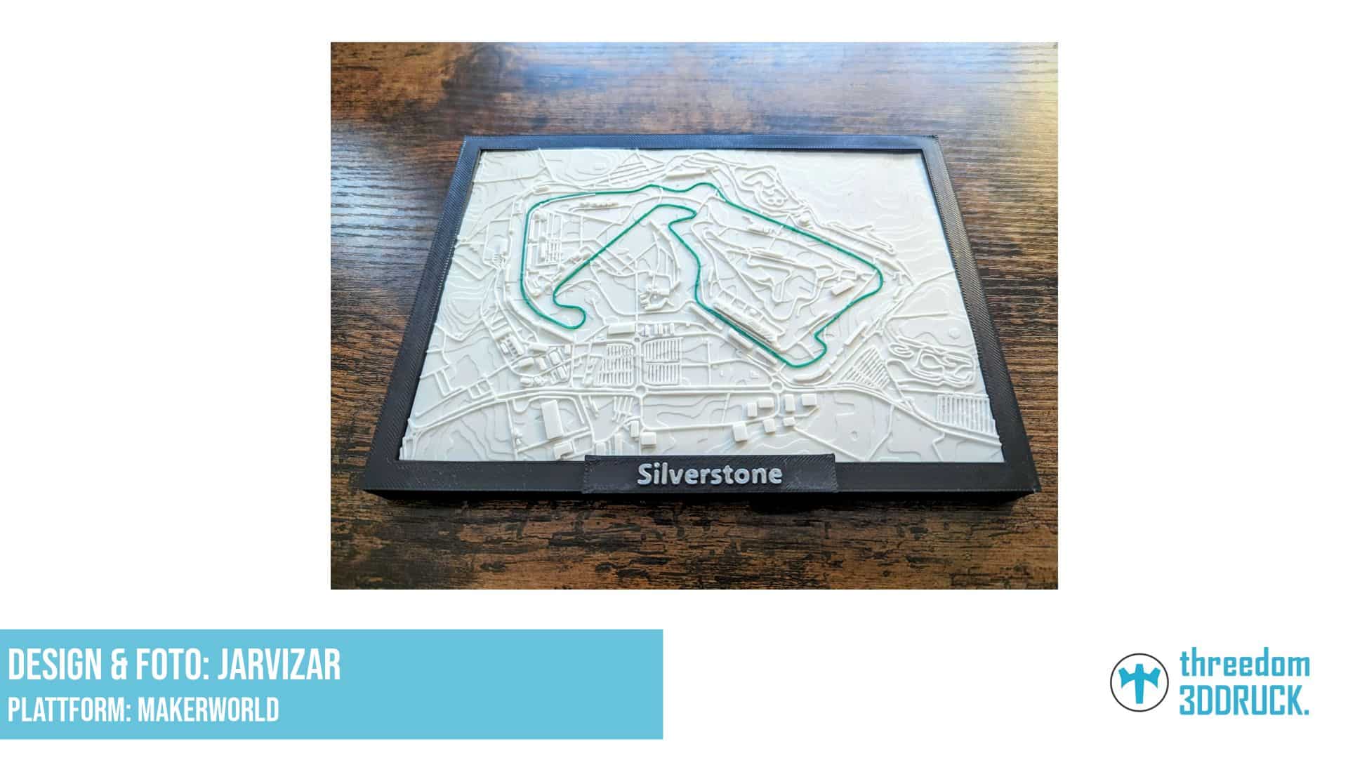 Silverstone Circuit 3D Miniaturmodell (F1 Edition)