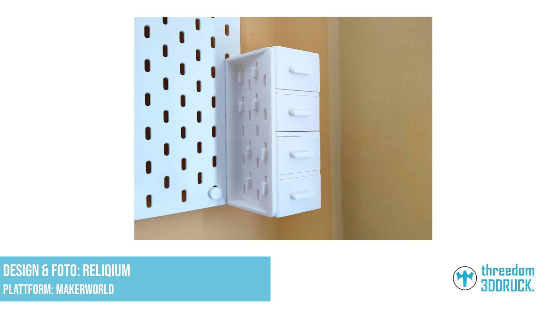 Ikea Skadis 90-Grad-Brett mit Boxen