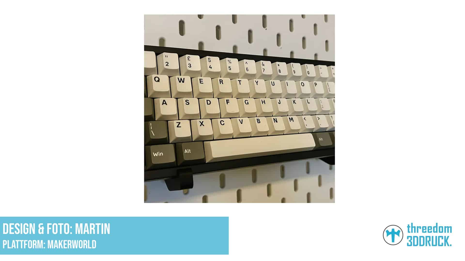 Ikea Skadis Tastaturhalterung