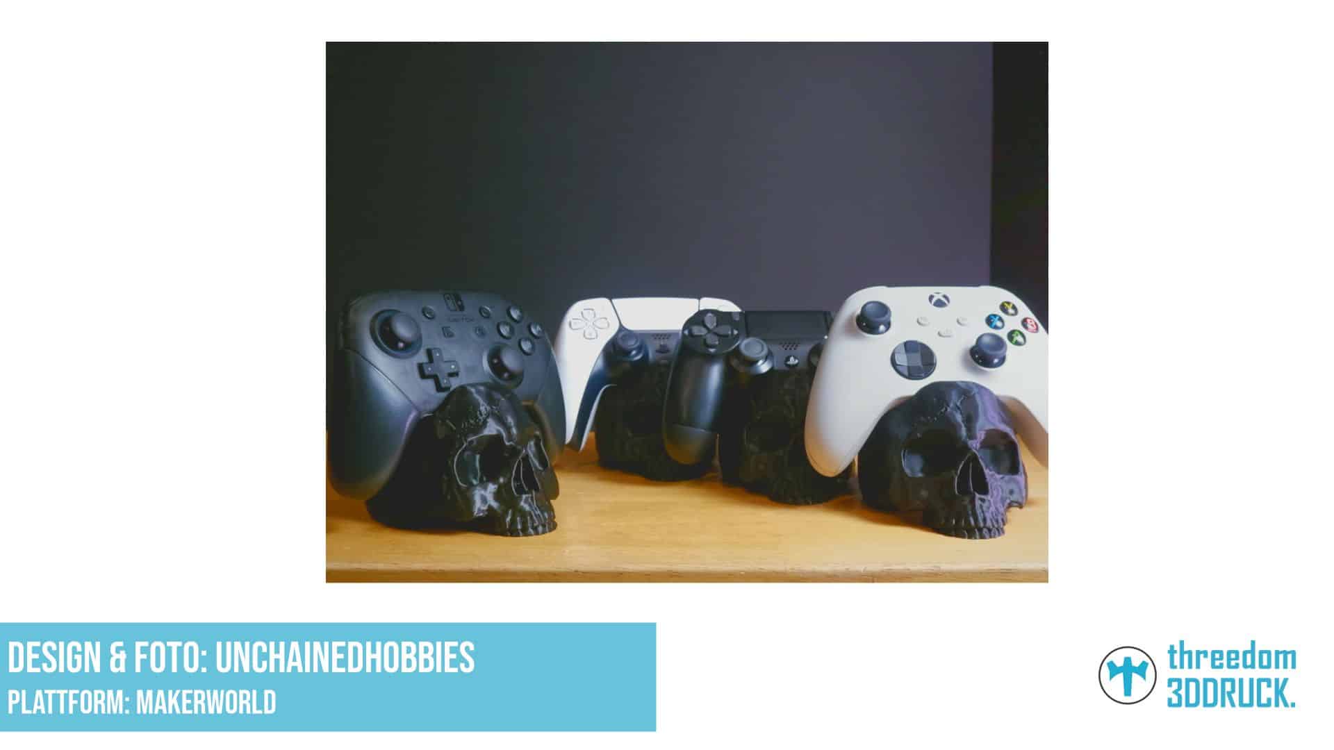 Skull Controller Ständer für Switch Pro und 8Bitdo Gamepad