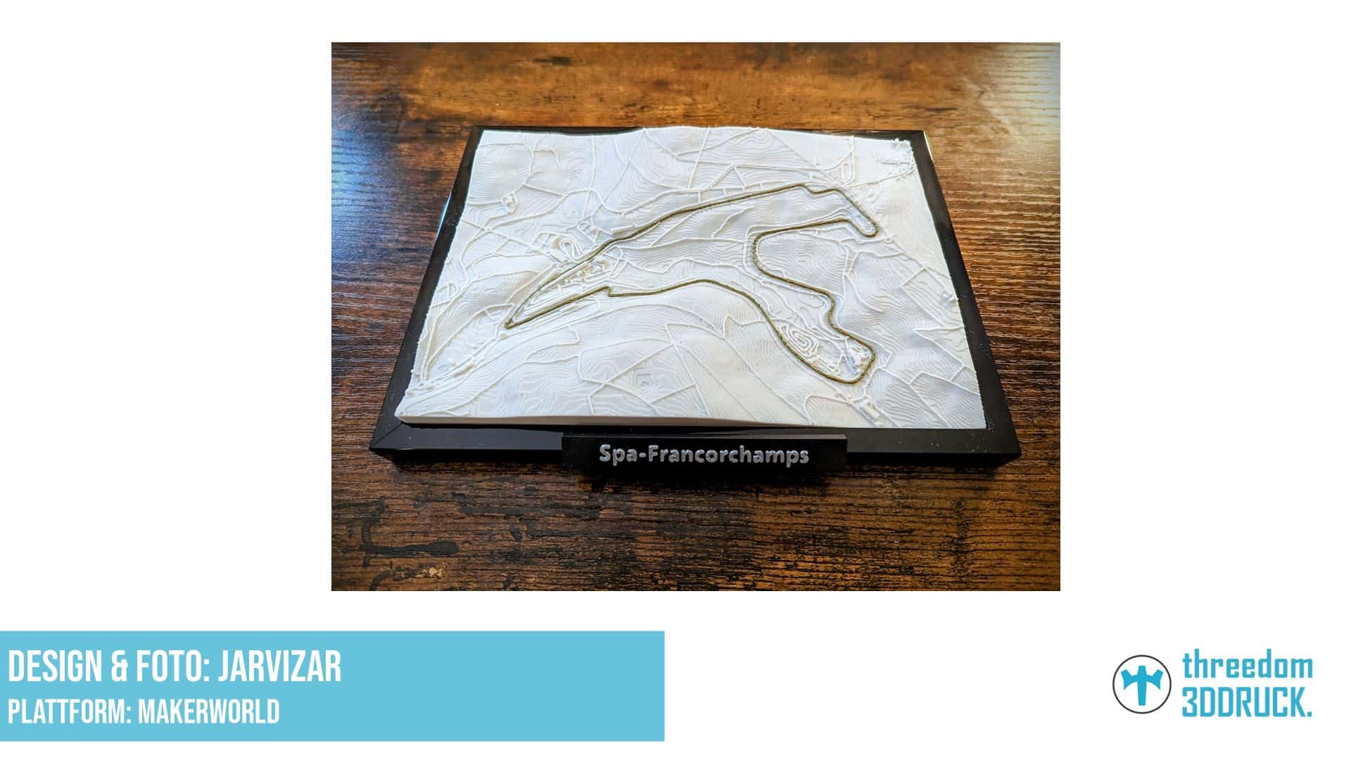 Spa-Francorchamps F1 Rennstrecke Miniaturmodell