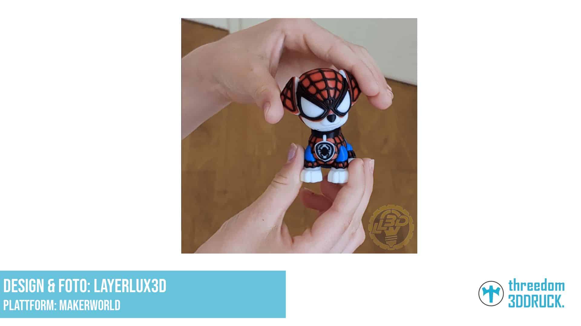 Spiderpup Spielzeugfigur mit beweglichem Kopf