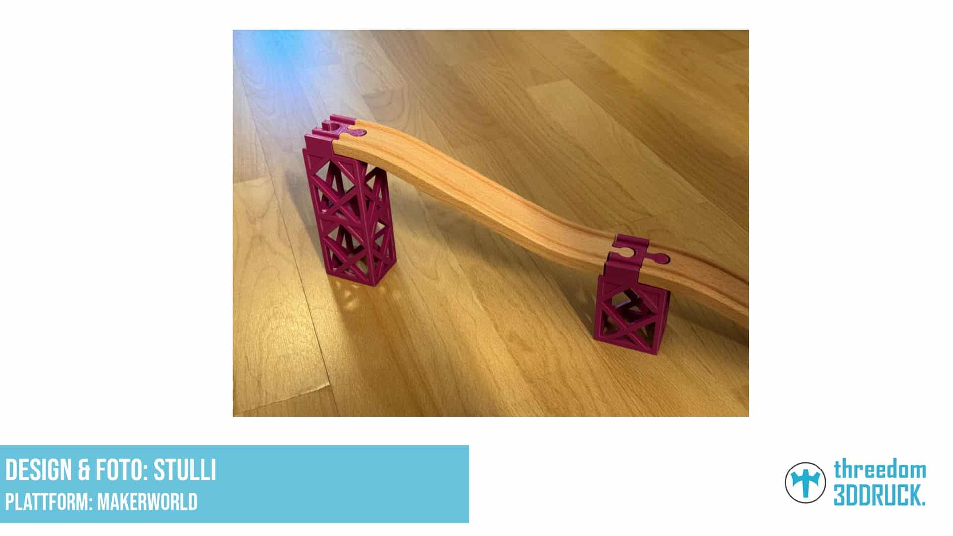 Stapelbare Holzschienen-Erweiterung (Brio-kompatibel)