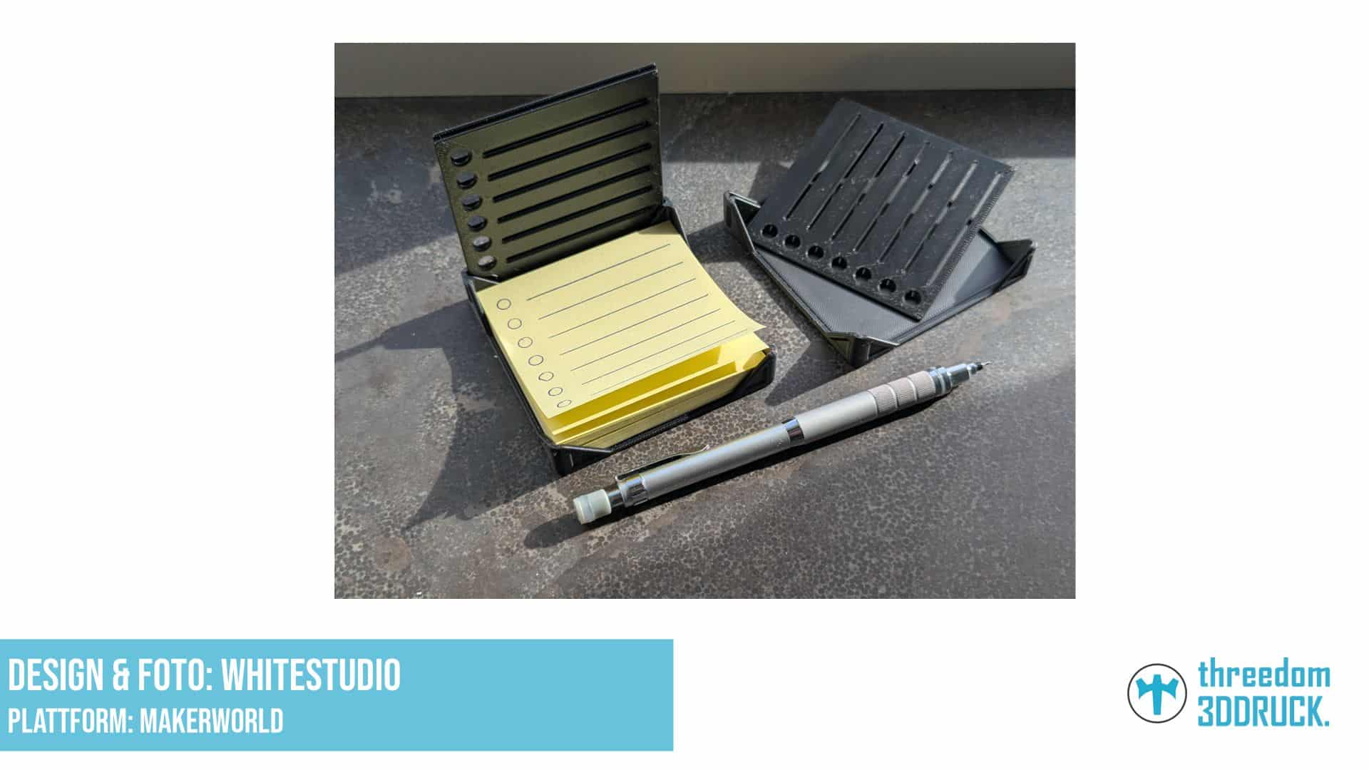 Sticky-Note-Schablonenhalter für Arbeitsorganisation