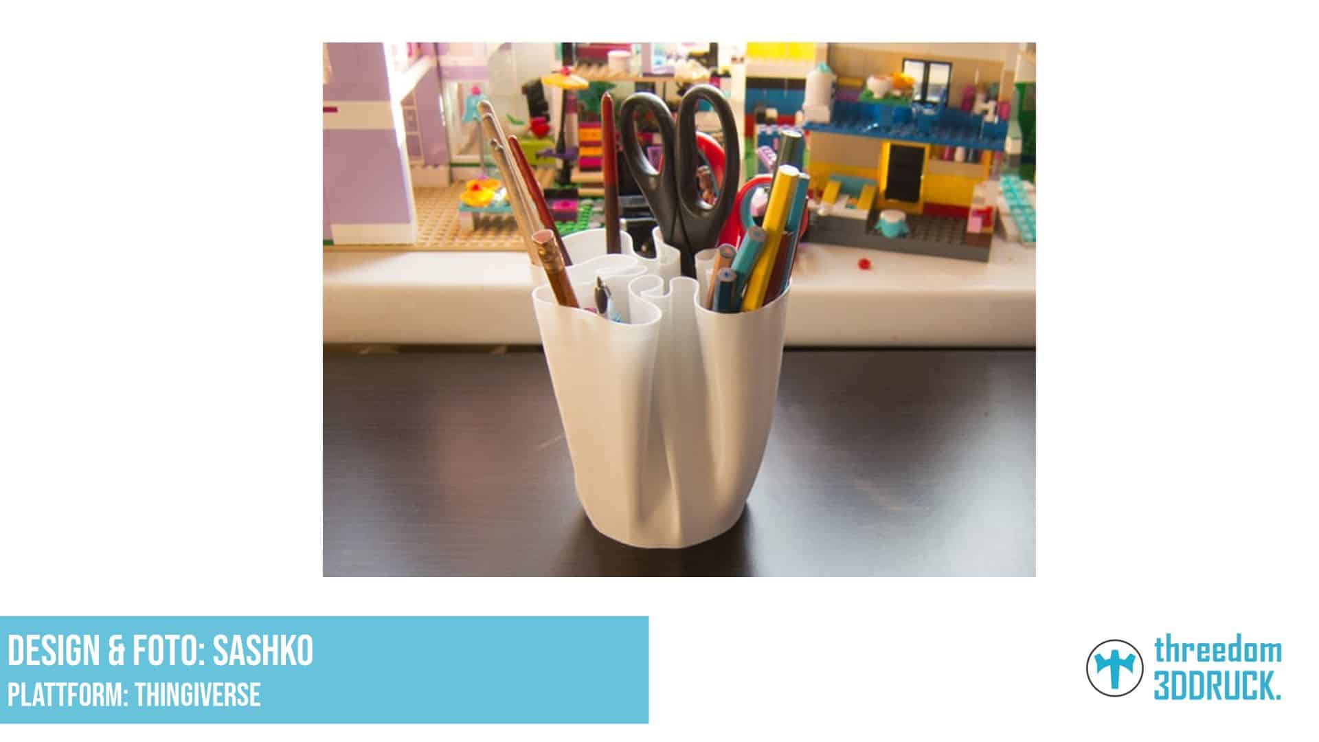 Stoffoptik-Vase