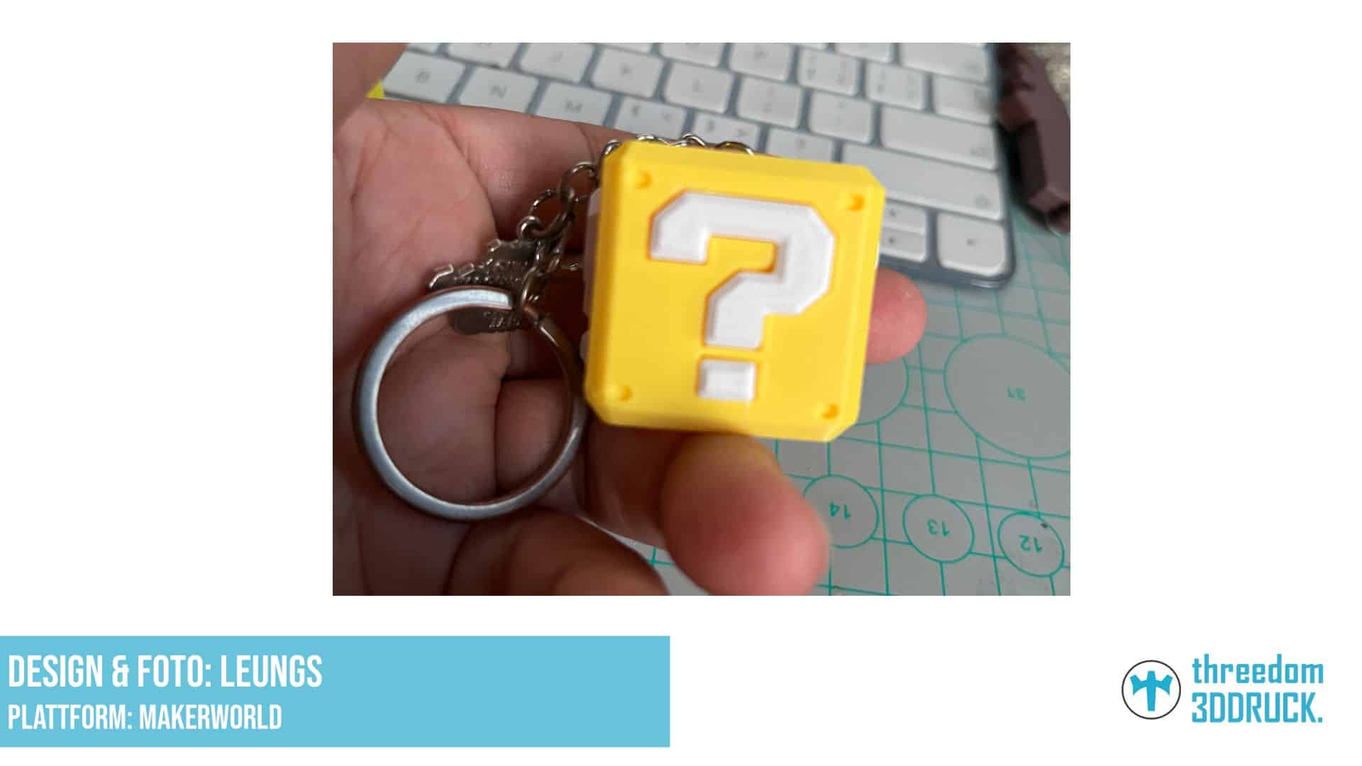 Super Mario Frageblock-Schlüsselanhänger