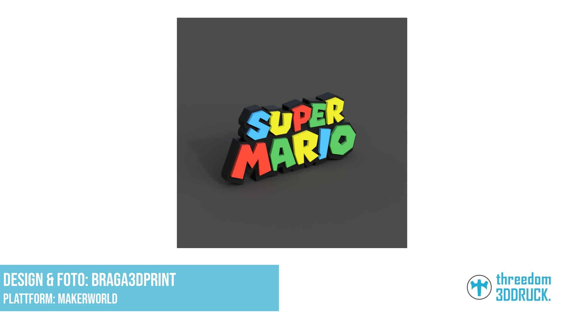 Super Mario Logo 3D-Modell