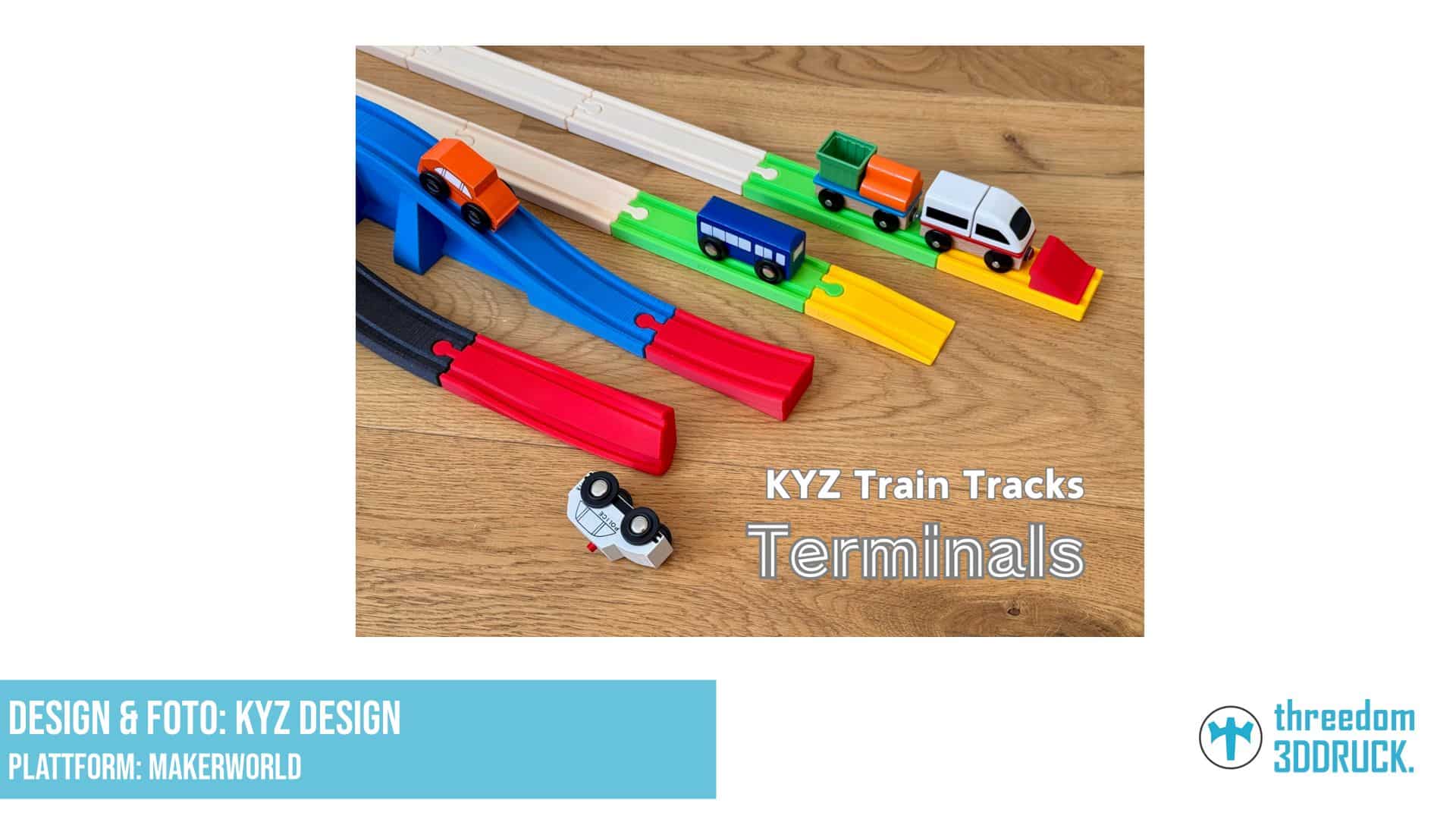 Terminus Set Erweiterung für KYZ Spielzeug-Eisenbahnschienen