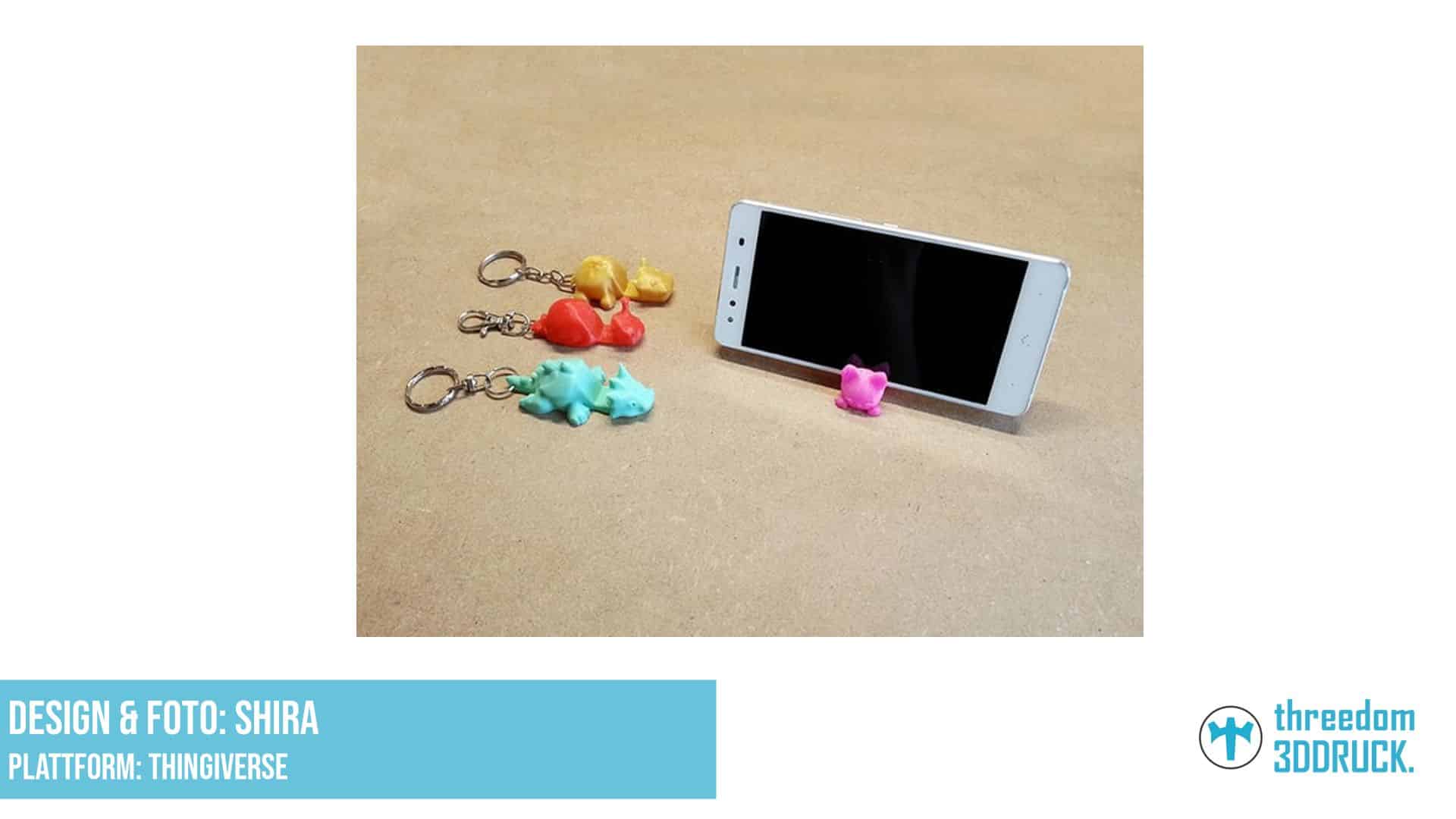 Smartphone-Stand-Schlüsselanhänger in Tierform