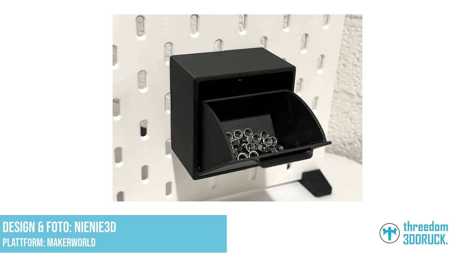 Skadis Neigebox für Kleinteile