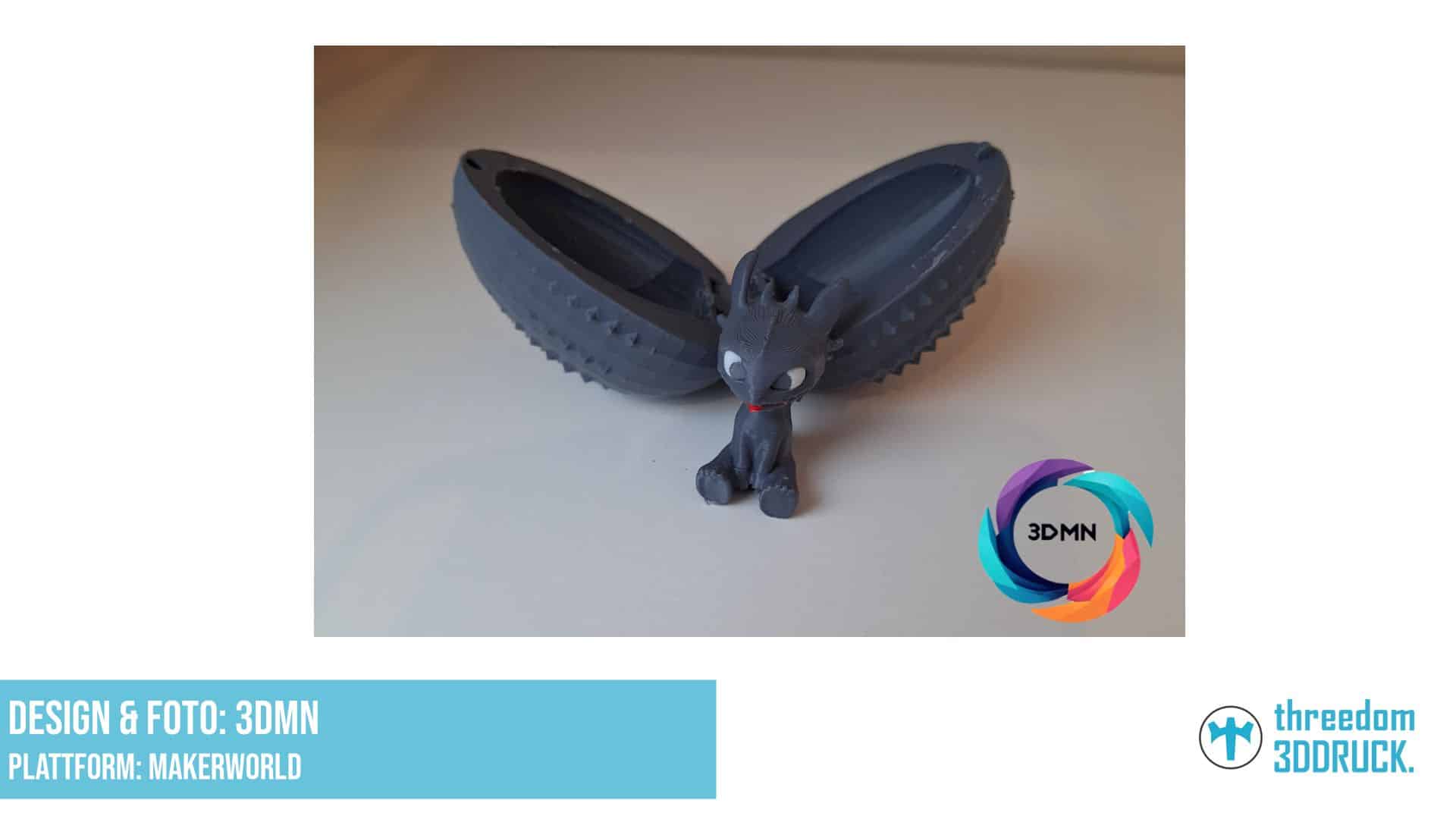 Toothless Oster-Ei mit Plüschdrachen