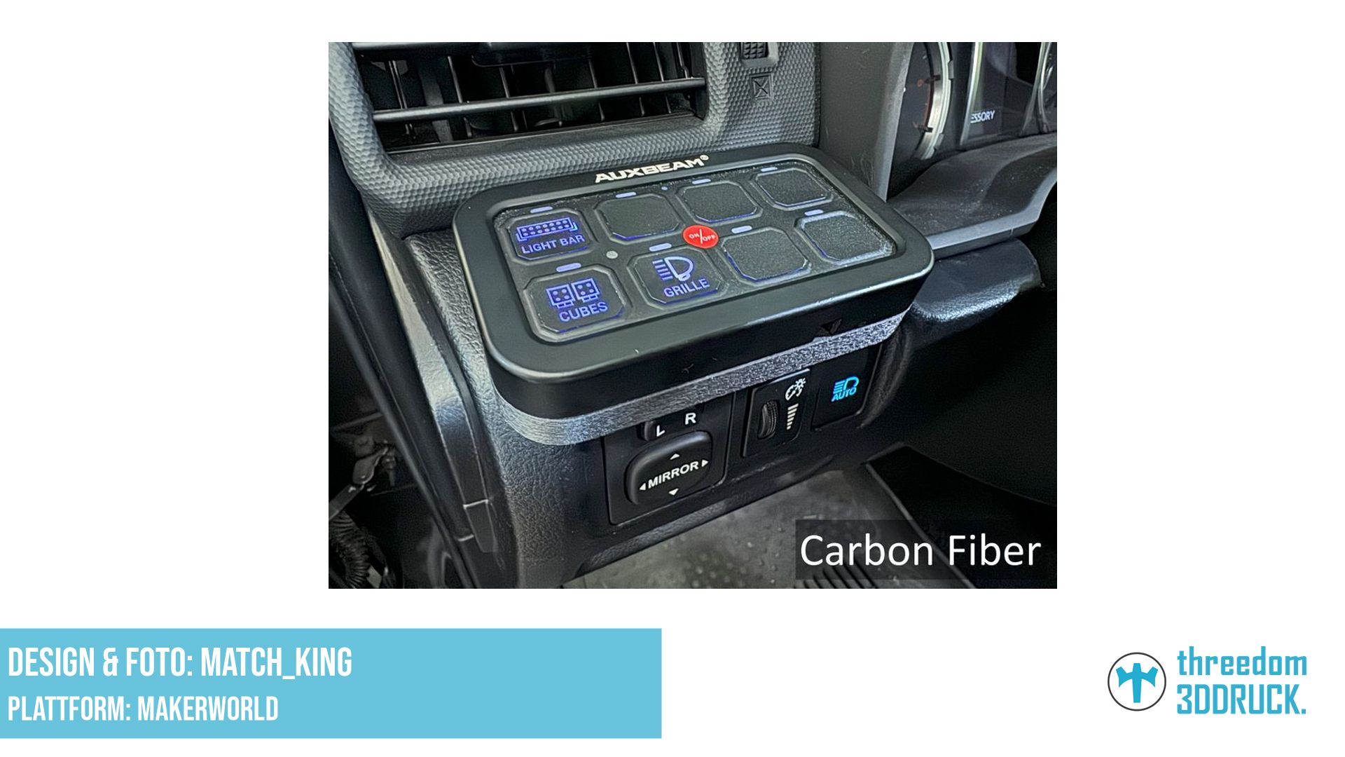 5th Gen Toyota 4Runner Auxbeam 8-Gang Schalterhalterung