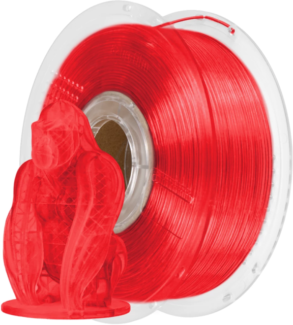 AzureFilm – PETG Rot Transparent – 1,75 mm – 1 kg