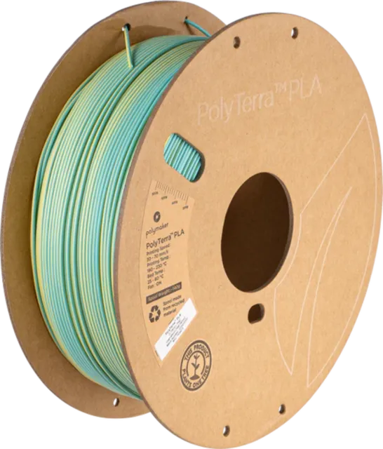 Polymaker – PolyTerra PLA Zweifarbig Teal-Gelb – 1,75 mm – 1 kg