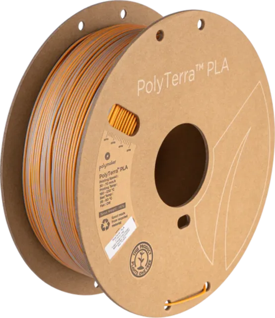Polymaker – PolyTerra PLA Dual Grau-Orange – 1,75 mm – 1,0 kg