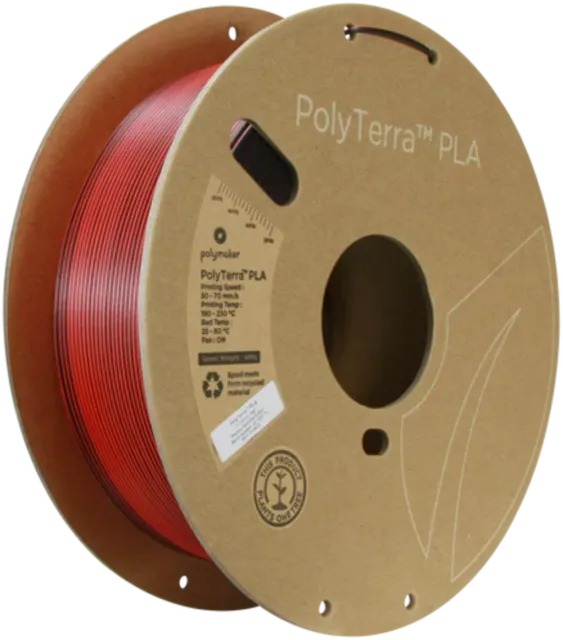 Polymaker – PolyTerra PLA Zweifarbig Rot-Schwarz – 1,75 mm – 1 kg
