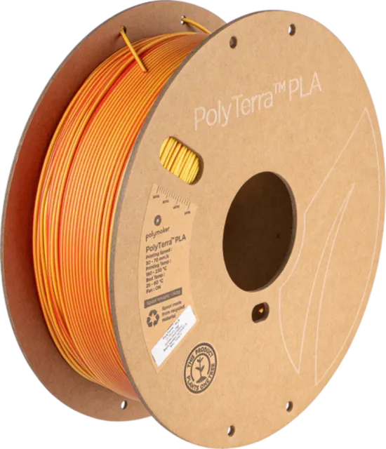 Polymaker – PolyTerra PLA Zweifarbig Rot-Gelb – 1,75 mm – 1 kg