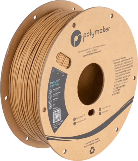 Polymaker – Leichtgewicht PLA Holz – 1,75 mm – 0,8 kg