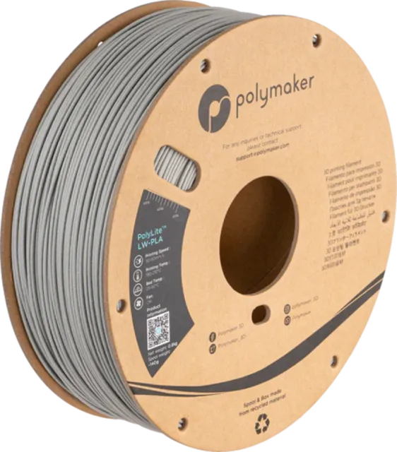 Polymaker – PolyLite LW-PLA Grey – 1,75 mm – 0,8 kg