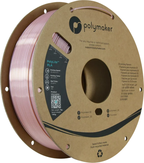 Polymaker PolyLite Silk PLA Rose Gold – 1,75 mm / 1000 g