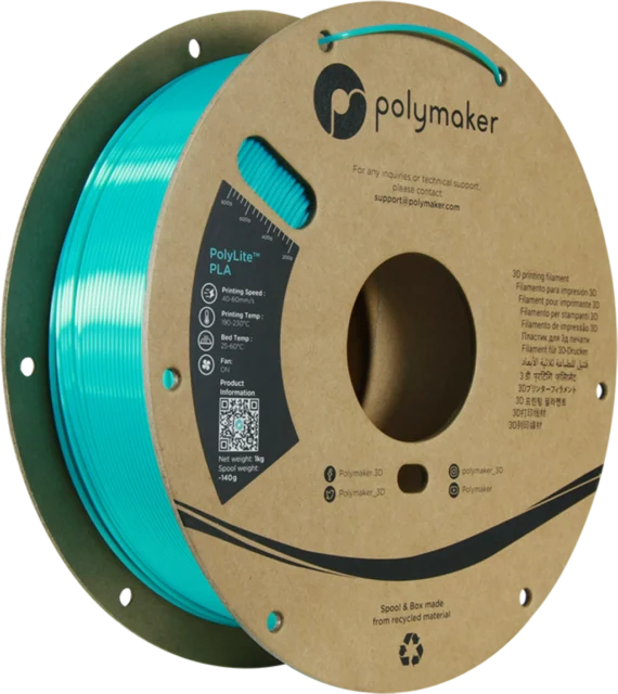 Polymaker – Seidenglanz PLA Türkis – 1,75 mm – 1,0 kg