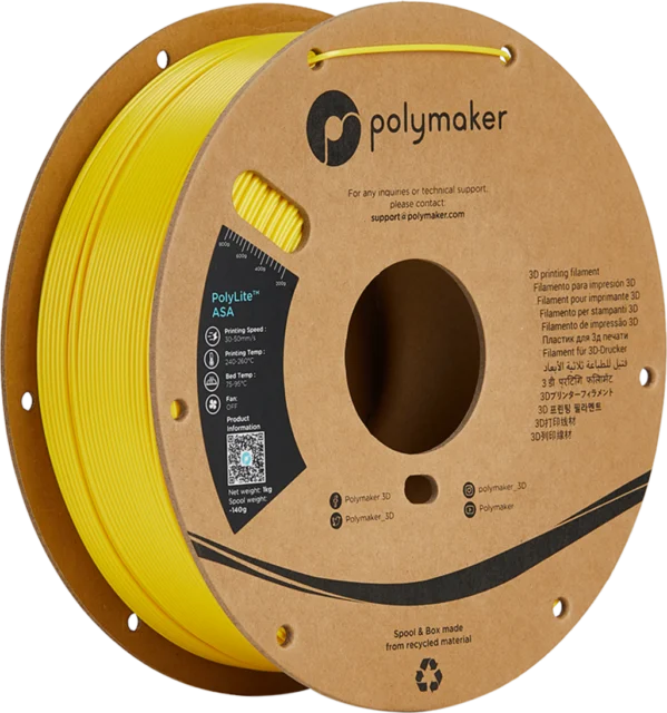 Polymaker – PolyLite ASA Yellow – 1,75 mm – 1 kg