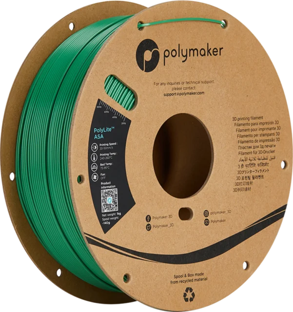 Polymaker – PolyLite ASA Grün – 1,75 mm – 1 kg