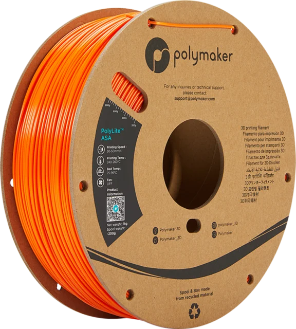 Polymaker – PolyLite ASA Orange – 1,75 mm – 1 kg