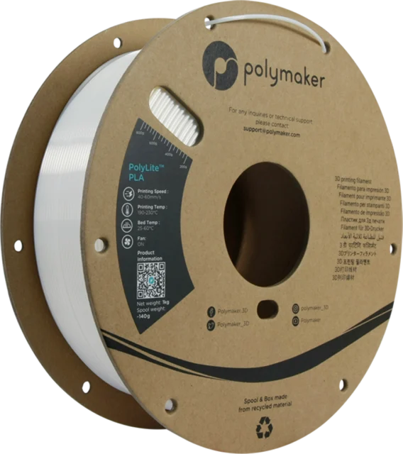 Polymaker – Seiden PLA Weiß – 1,75 mm – 1 kg